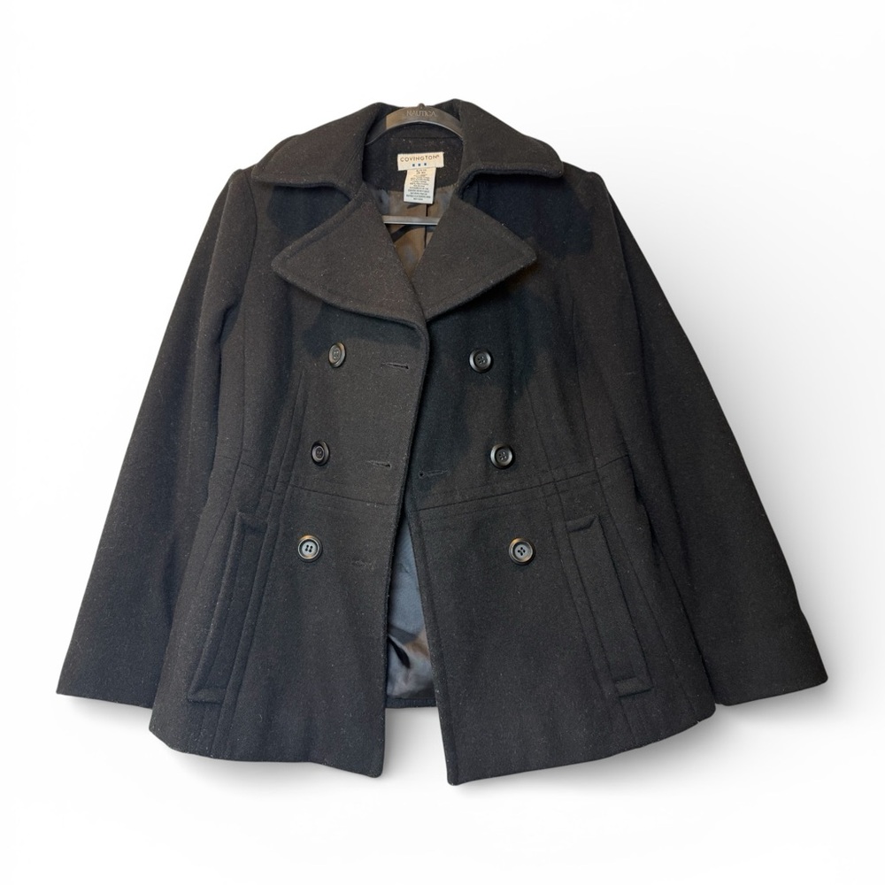 Covington Women's Classic Black Peacoat